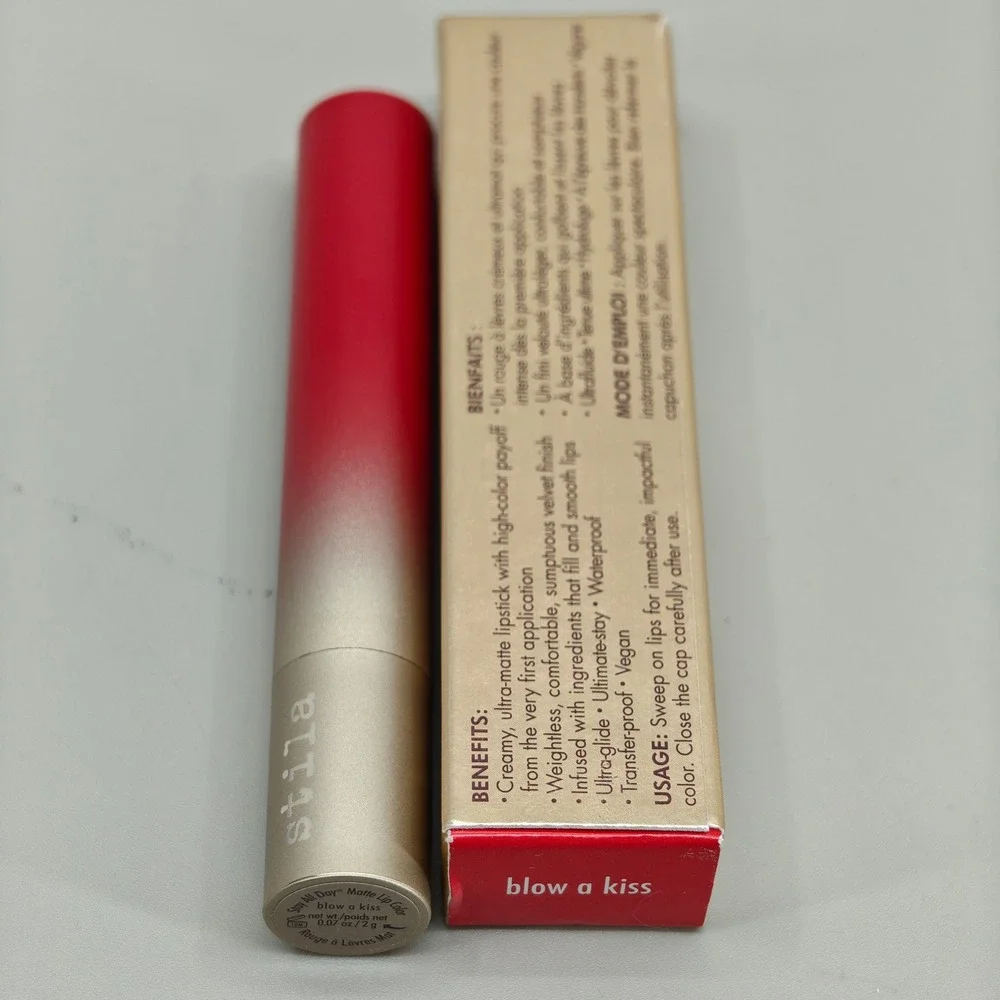 Stila Stay All Day Matte Lip Color Blow A Kiss Red Lipstick 0.07oz New In Box
